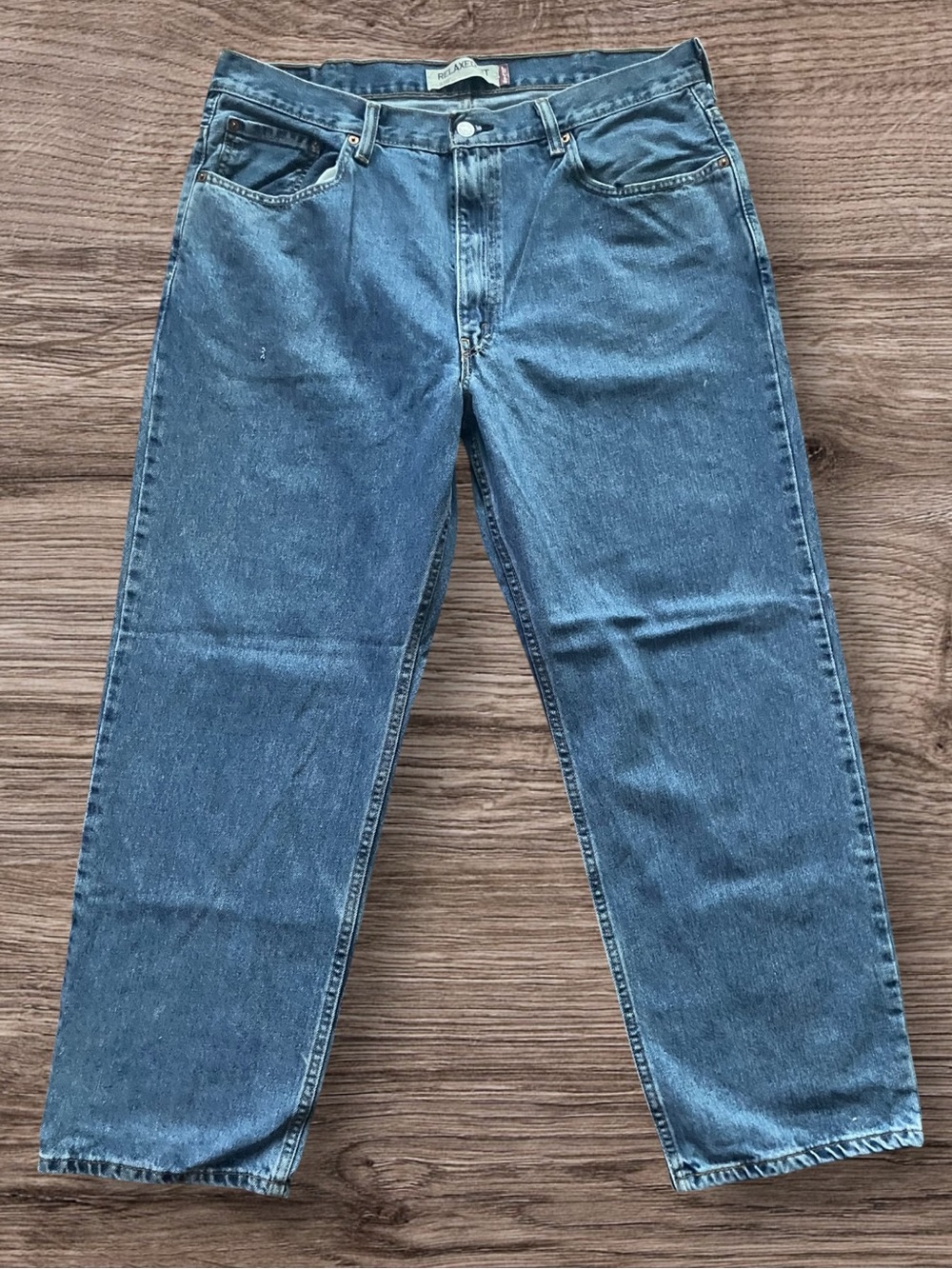 Levi's 550 Relaxed-Fit 100% Cotton Men’s Jeans in Classic Blue Denim Size 38x29